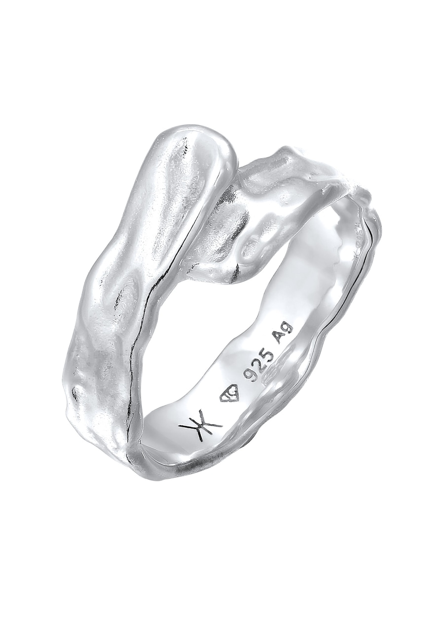 KUZZOI Bandring Organic Design 925 Sterling Silber 60 Herren