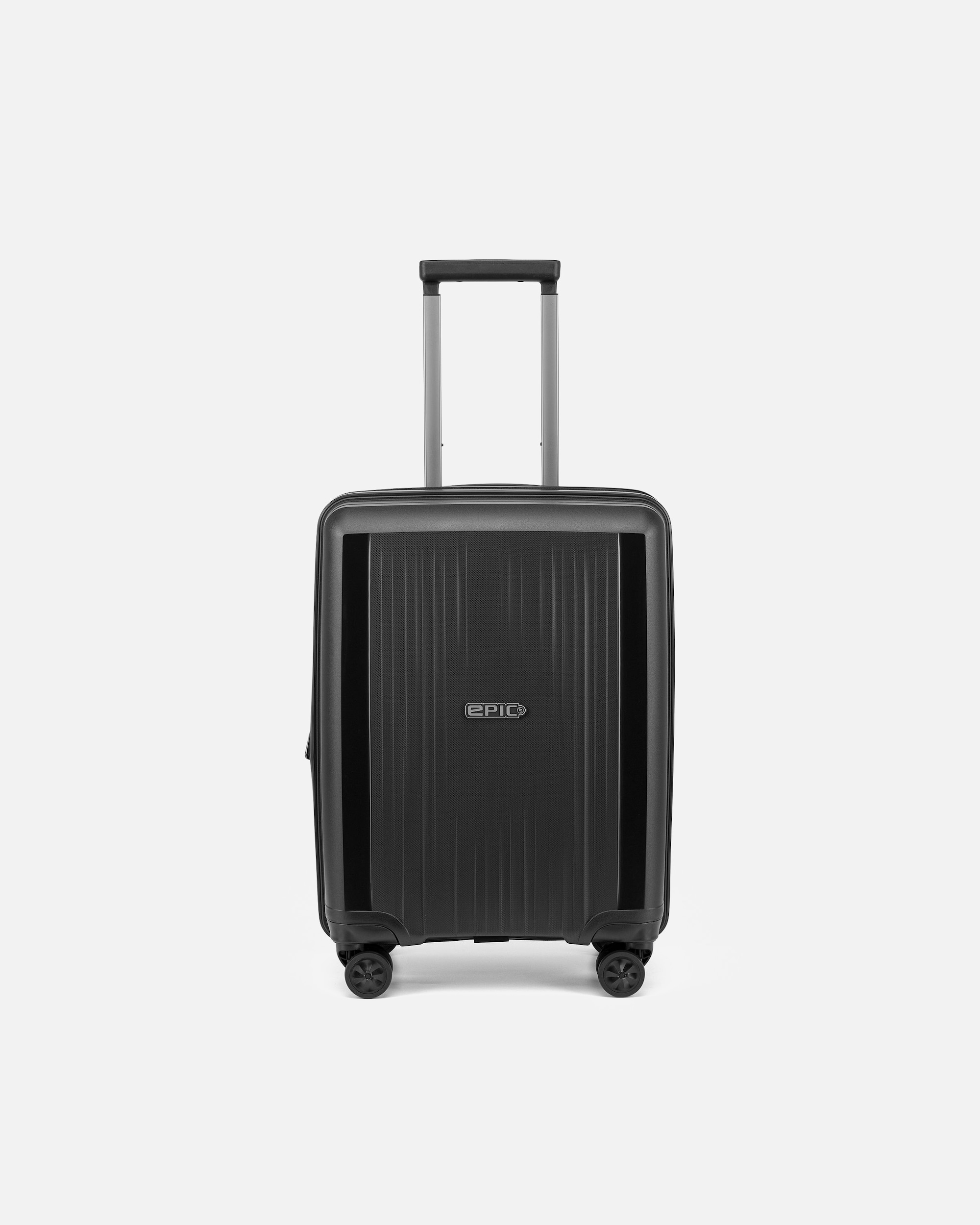 Handgepäckkoffer für Männlich Epic Halo 4 Rollen Kabinentrolley 55 cm mit Dehnfalte instantblack