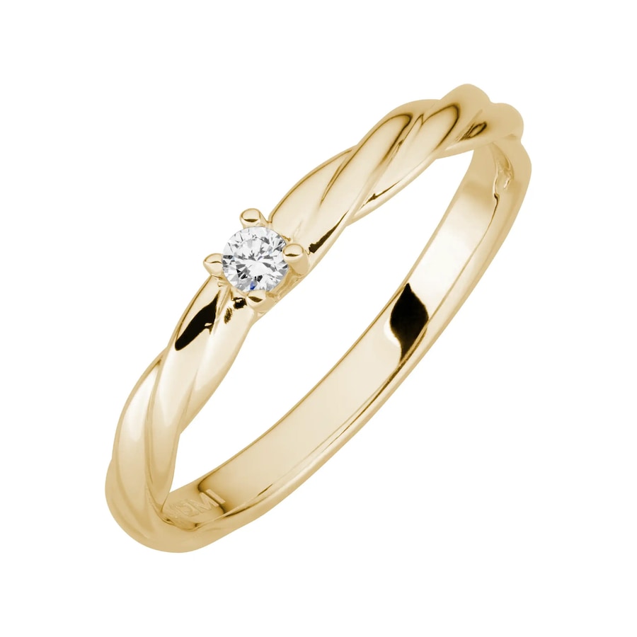 Lyomi Ring 585/- Gold Diamant Lab Grown weiß 0,05ct. 052 (16,6) Damen
