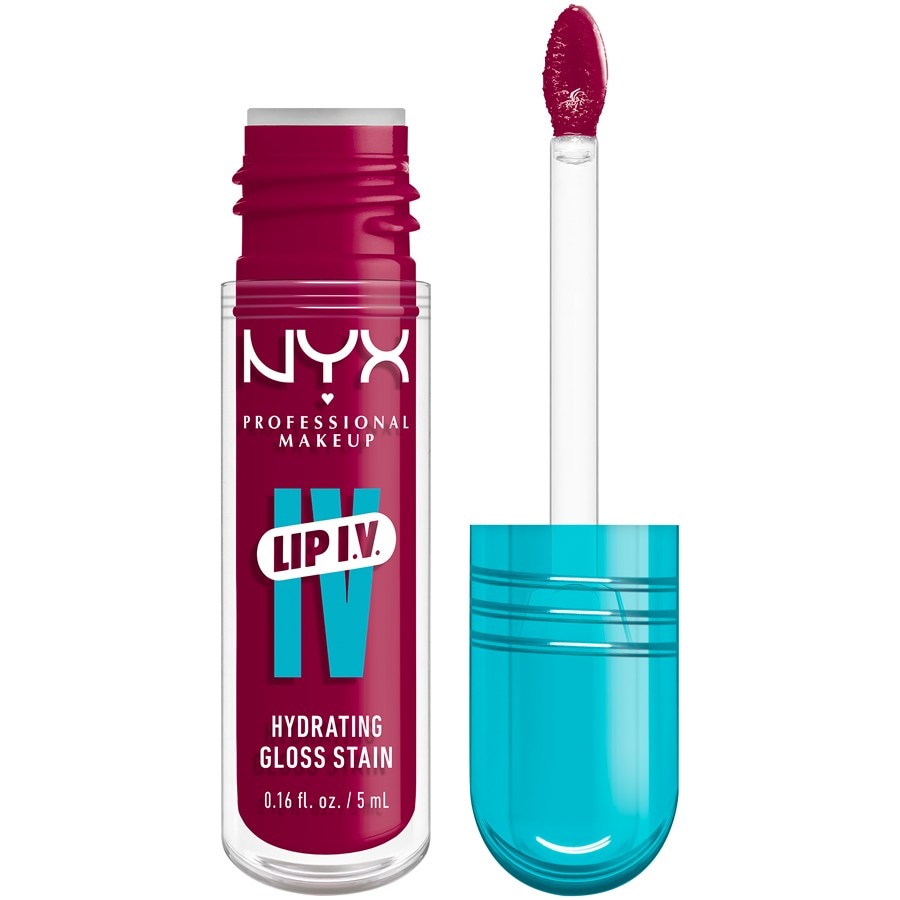 NYX Professional Makeup LIP IV Hydrating Gloss Serum Lippgloss 19 Magenta Mist 5 g Dunkelrot Damen