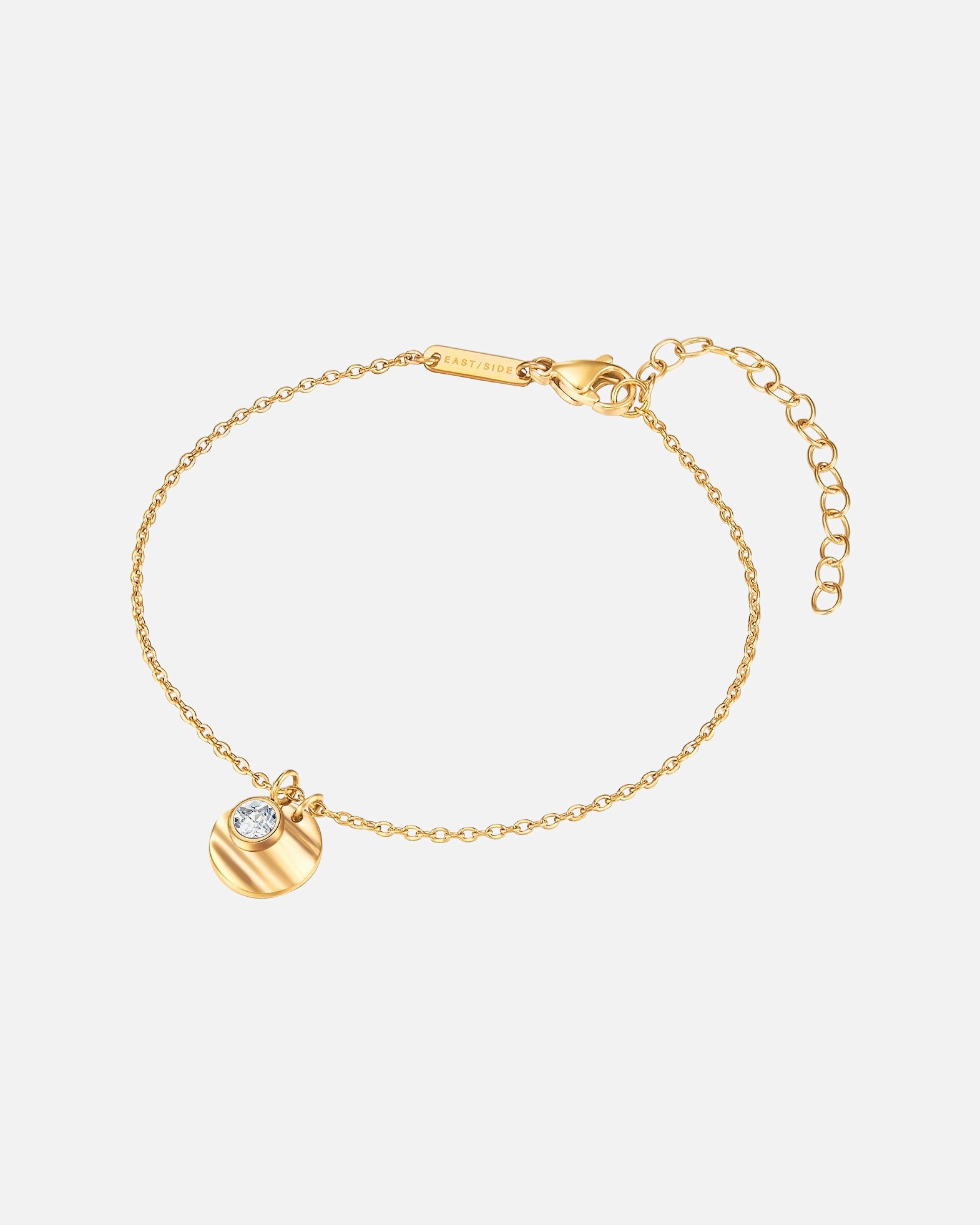 Armband für Weiblich Eastside Armband Edelstahl Zirkonia in Gelbgold 18,0 cm Basislänge + 5,0 cm Verlängerung