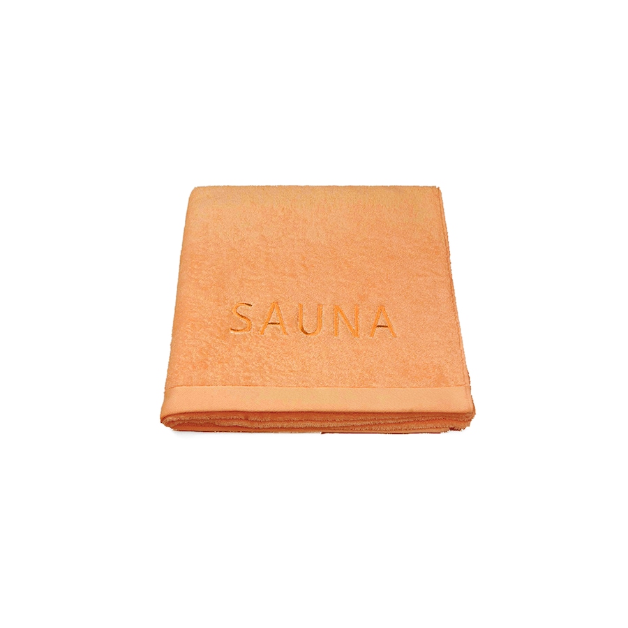 grace grand spa Sauna Liegetuch mit dezenter Stickerei orange