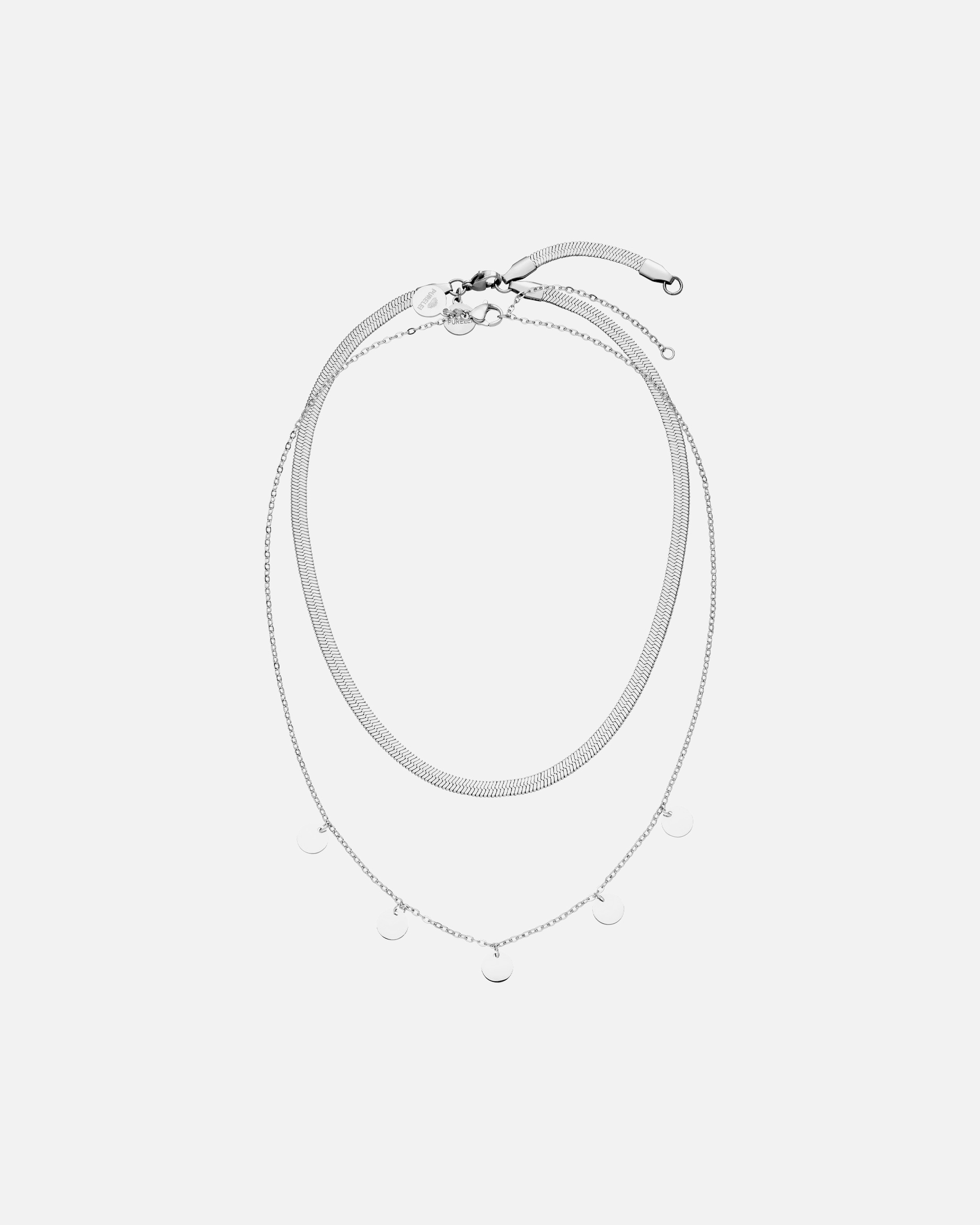 Schmuckset für Unisex Purelei Positivity Schmuck-Set 100% Edelstahl Silber