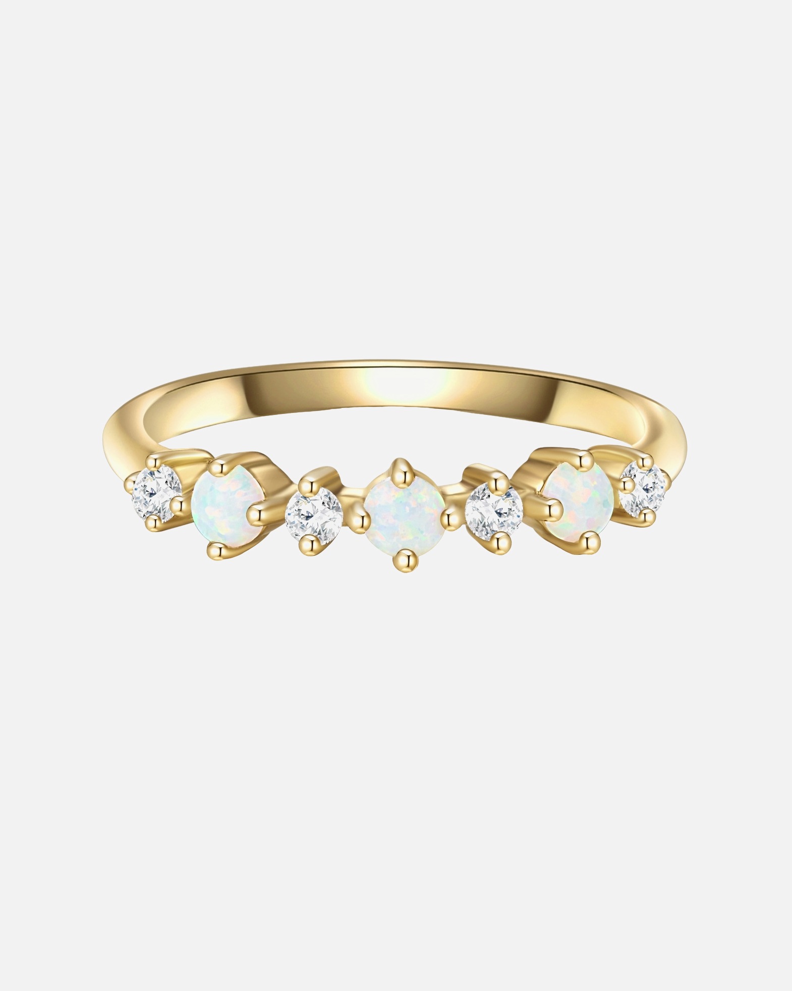 Ring für Weiblich Glanzstücke München Ring Sterling Silber Zirkonia in Gelbgold 58