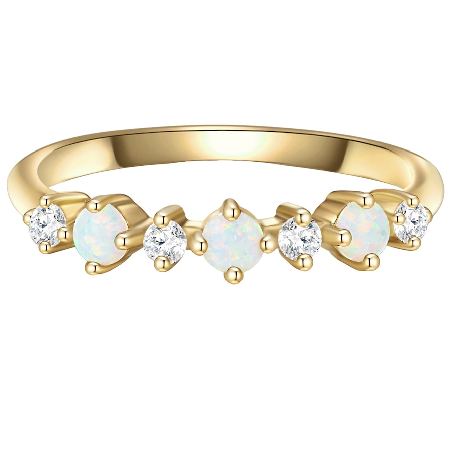 Glanzstücke München Ring Sterling Silber Zirkonia in Gelbgold 56 Damen