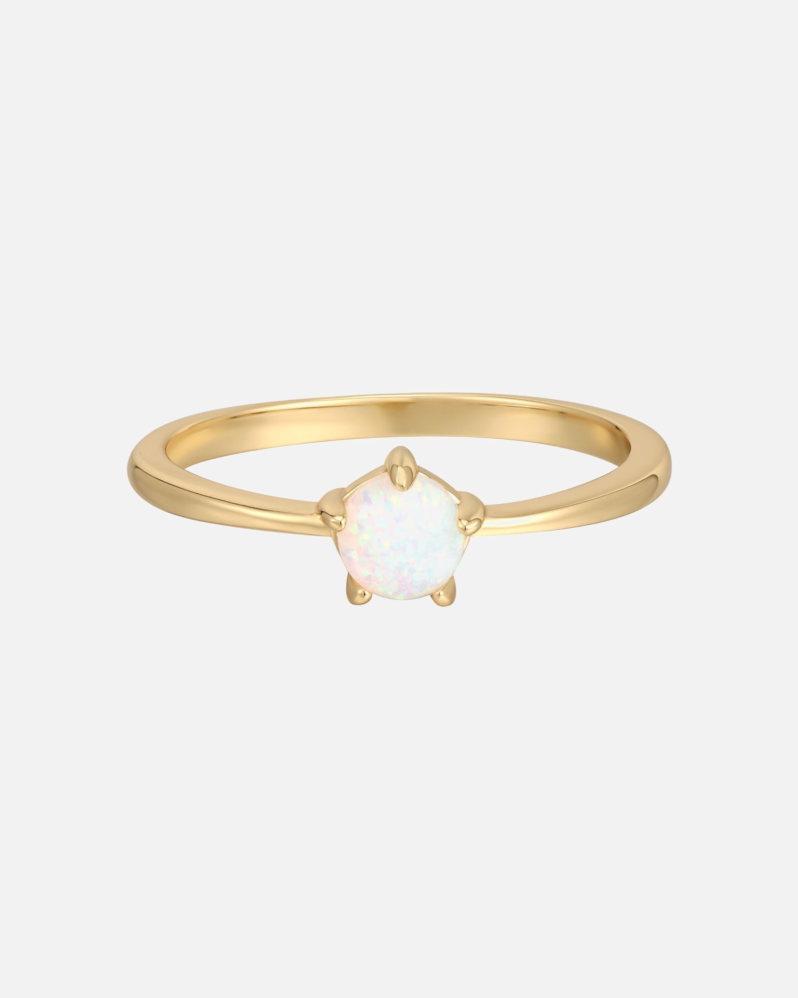 Ring für Weiblich Rafaela Donata Ring aus Sterling Silber in Gelbgold mit Opal (synth.) 50