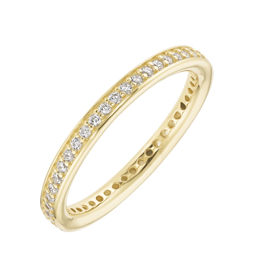 Smart Jewel Ring mit Zirkonia, Silber 925 60 Gold