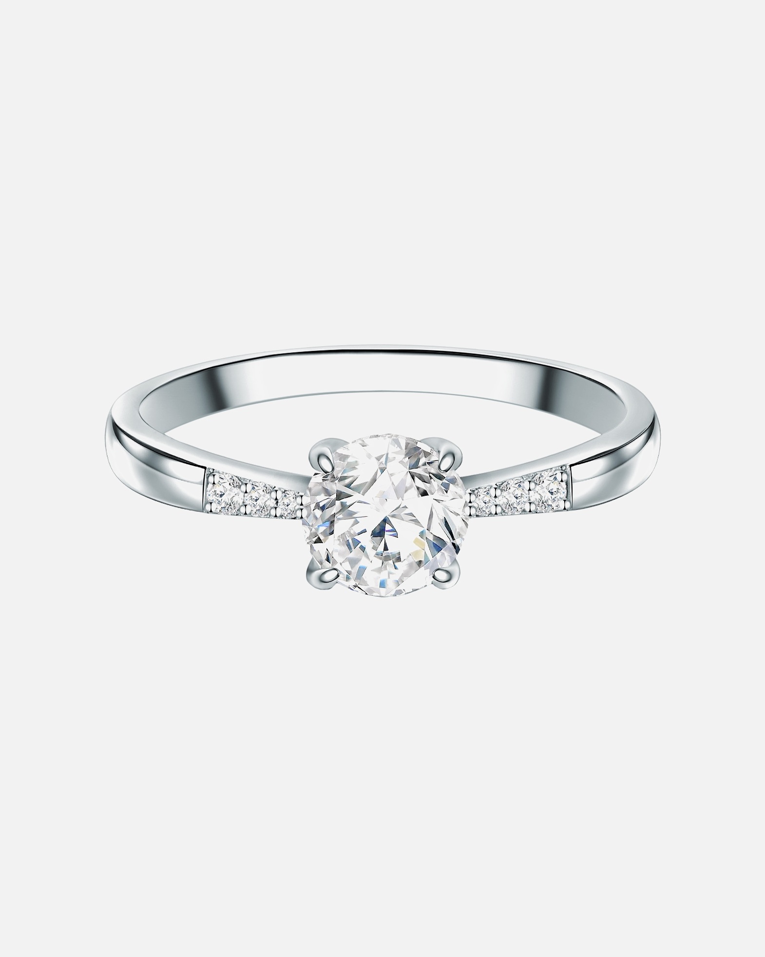 Ring für Weiblich Trilani Ring aus Sterling Silber in silber mit Zirkonia 52