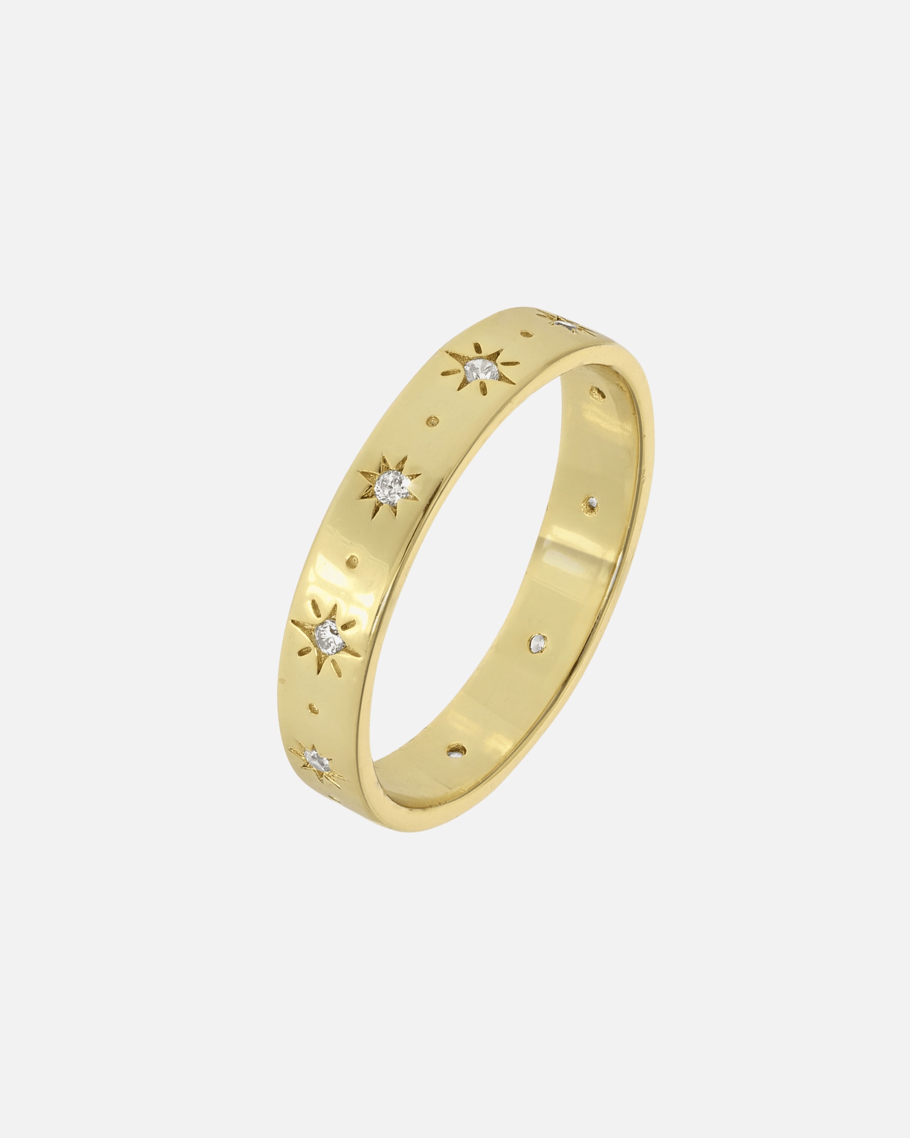 Ring für Weiblich Lucardi Ringe 925 Silber - goldfarbig 52mm
