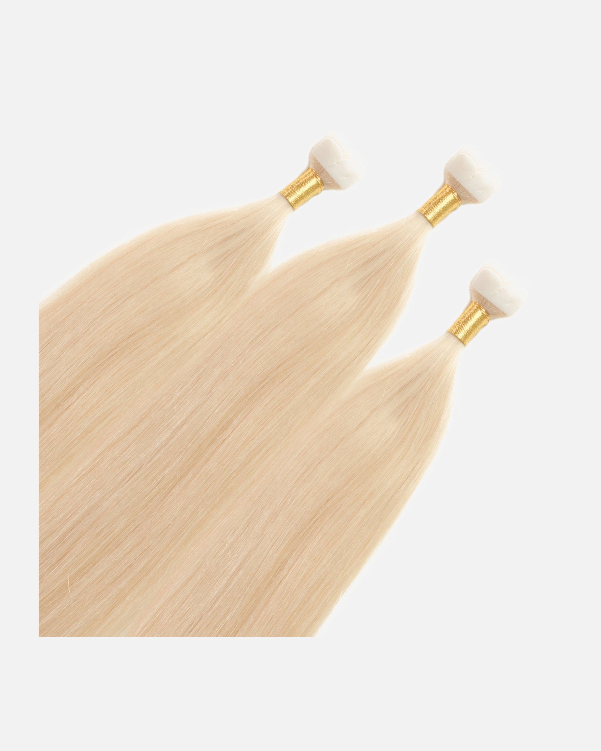Extensions für Weiblich hair2heart Mini Tape Extensions Premium Echthaar #10/0 Hell-Lichtblond 50cm