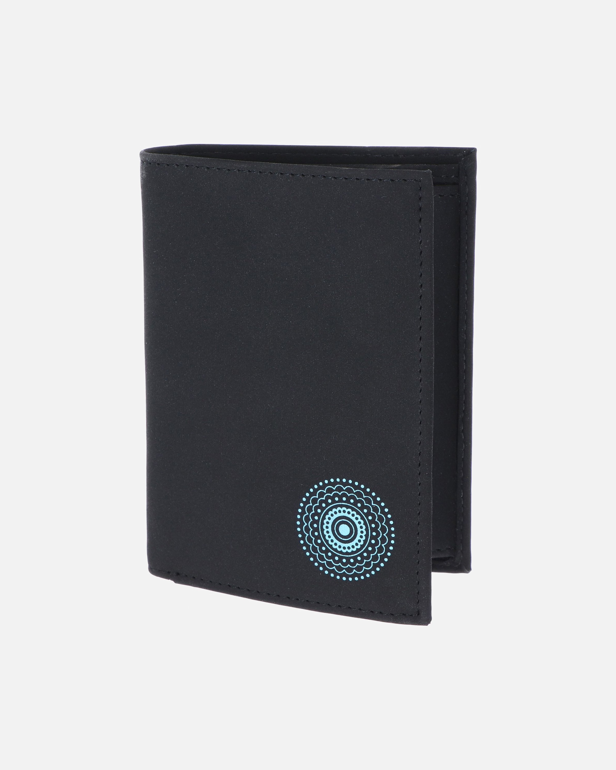 Portemonnaie für Männlich oxmox New Cryptan Geldbörse schwarz-circle bloom cyan