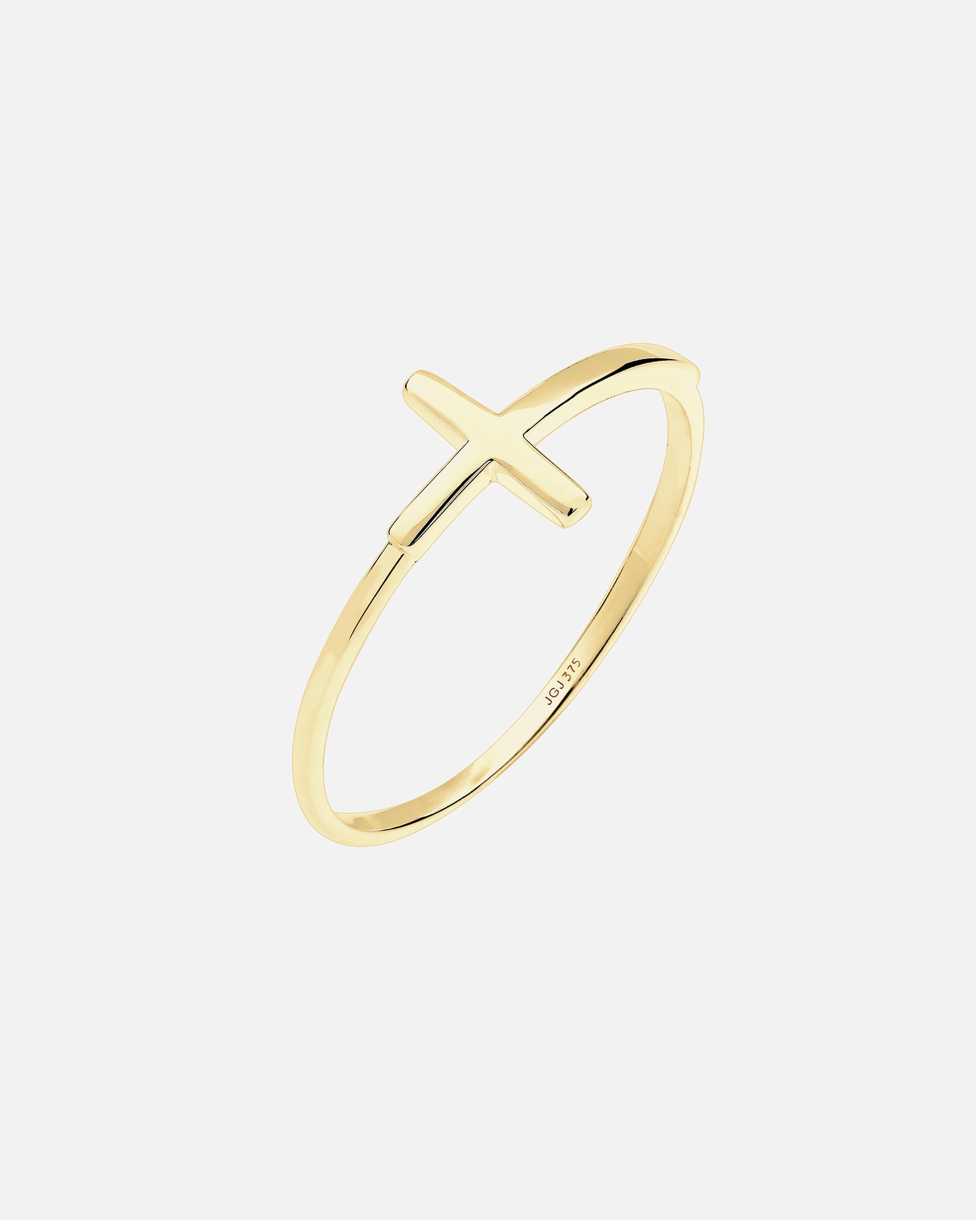 Ring für Weiblich Elli PREMIUM Kreuz Symbol Trend Blogger 375 Gelbgold 56