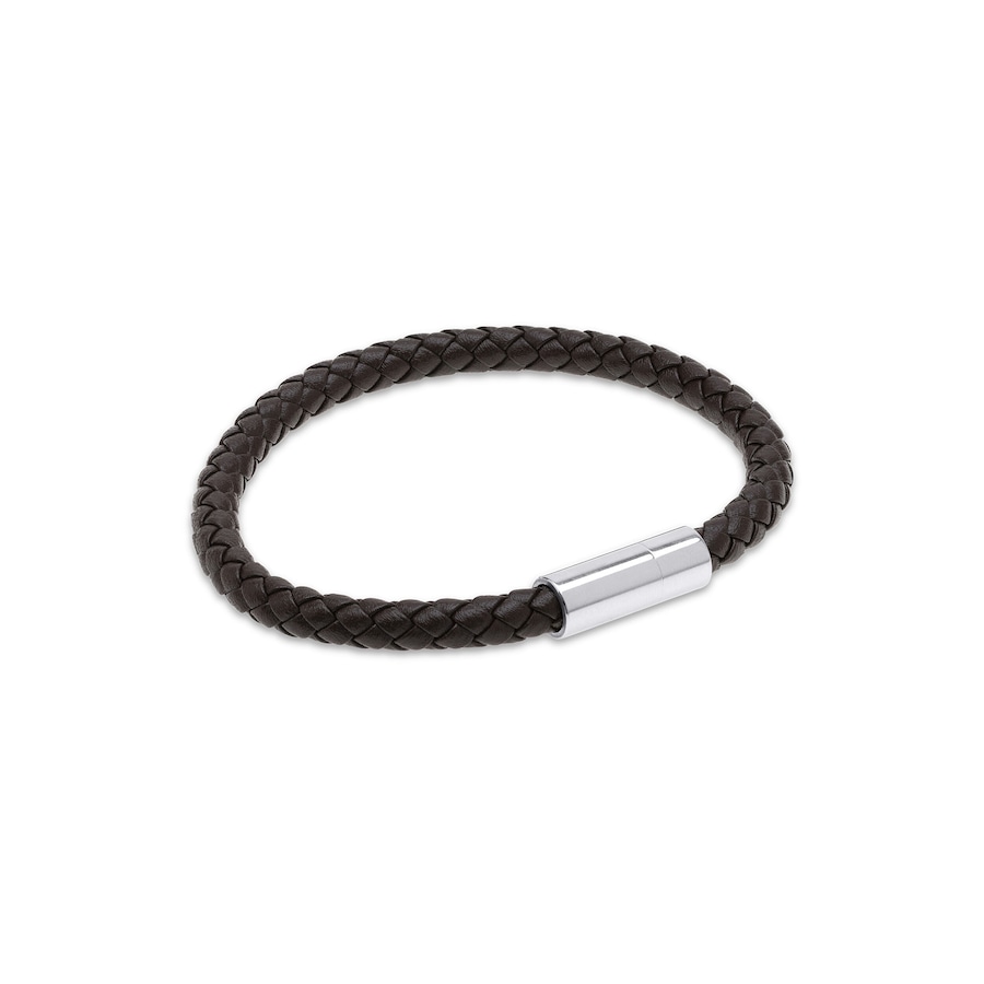 timi of sweden Armband Oliver weiches Leder mit Edelstahlakzenten Onesize Herren