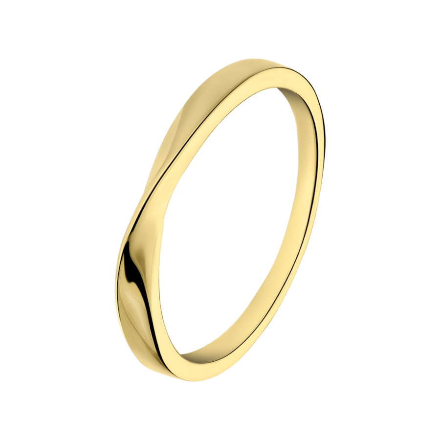 Lucardi Ring 925 Silber Gold - 58mm Damen