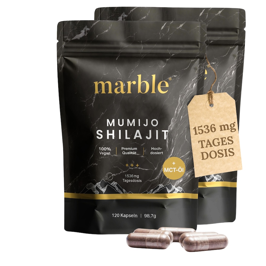 marble Mumijo Shilajit Original Kapseln 2er Pack 197.4 g Schwarz