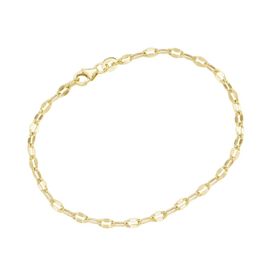 Luigi Merano Armband fantasieförmig mit diamantierten Gliedern, Gold 375 19 cm Damen