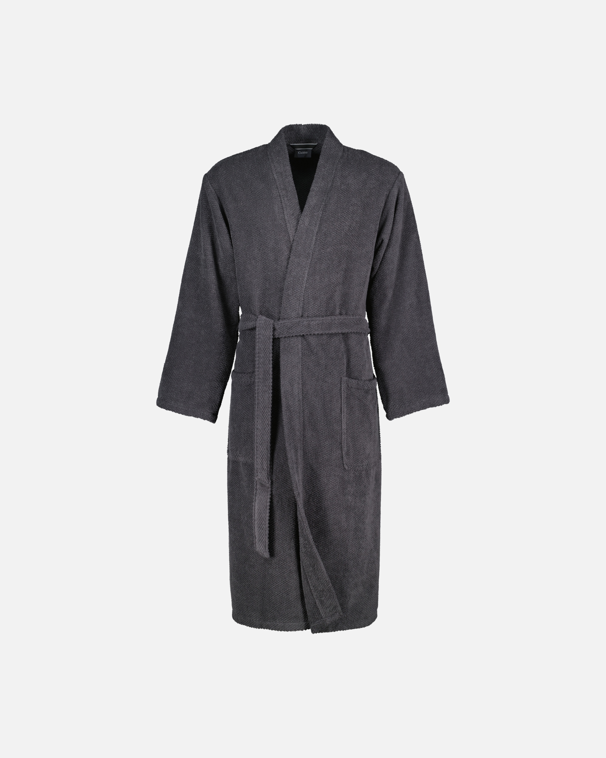 Bademantel für Unisex Cawö Cawö Bademäntel Herren Kimono Pure 5622 basalt - 740 L