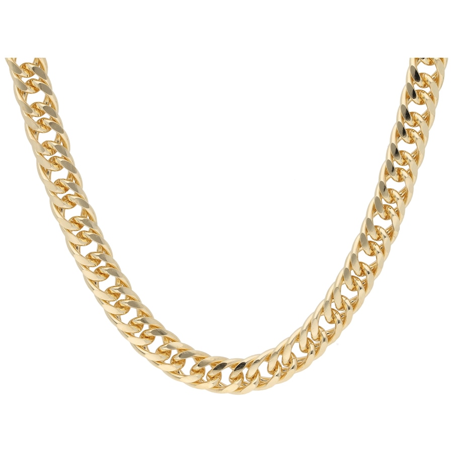 Jacques Charrel Kette Doppel - Panzerkette, Metall vergoldet 50 cm Gold Damen