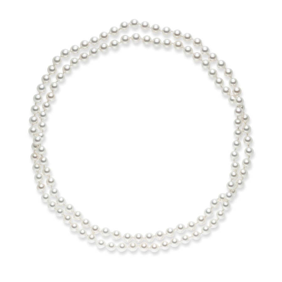 Lulu & Jane Perlen-Kette Muschelkernperle in Weiß 120,0 cm Damen