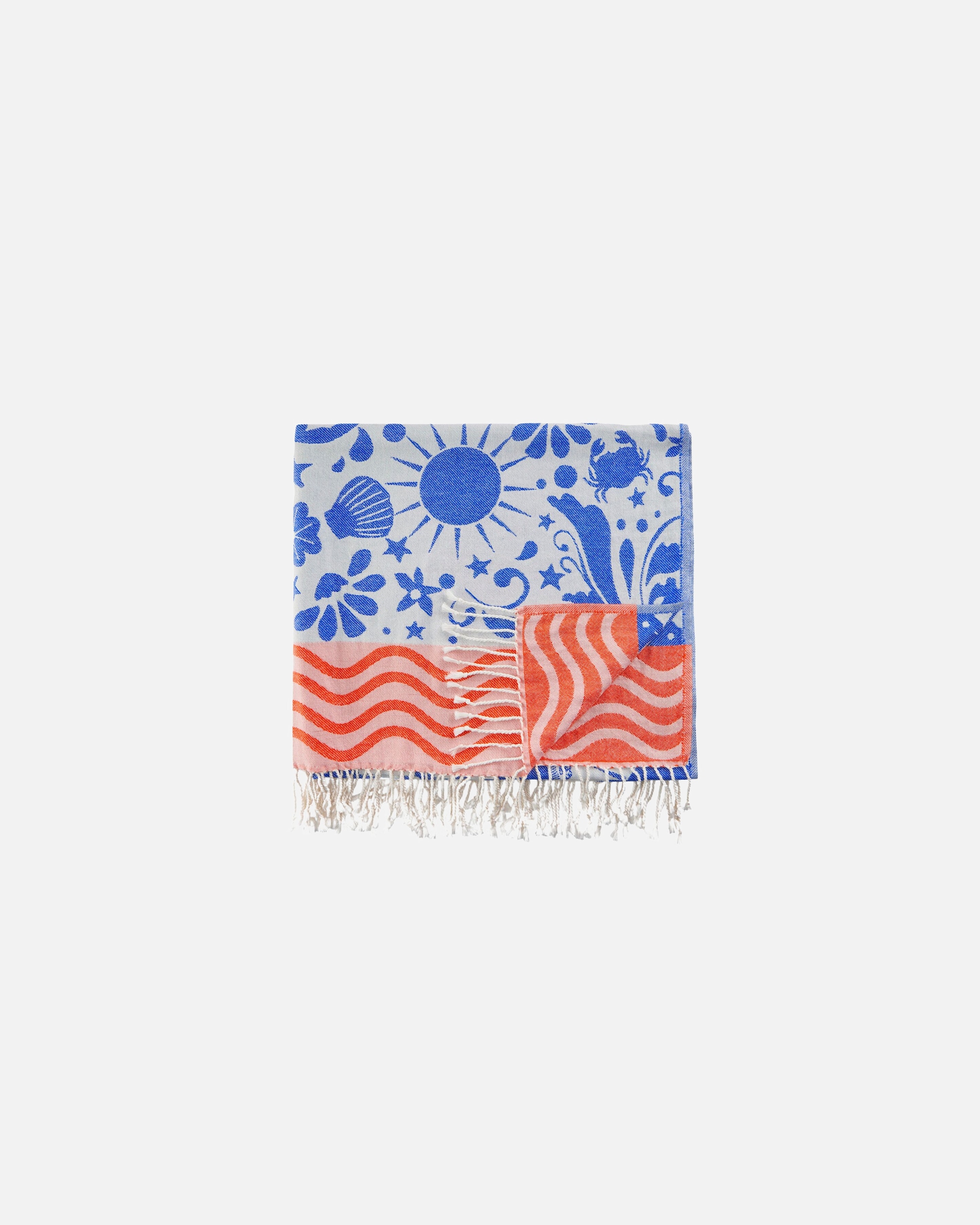 Handtuch für Weiblich Codello Strandtuch mit Beach-Print blau