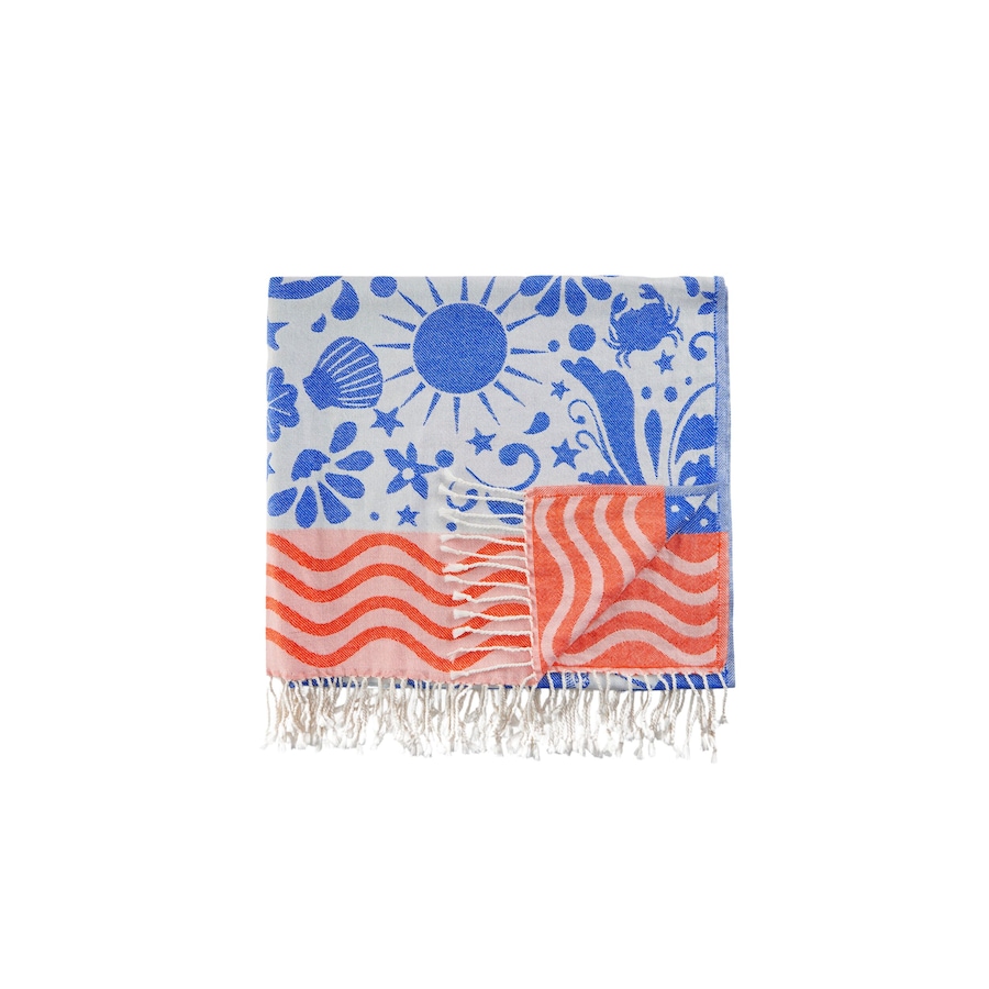 Codello Strandtuch mit Beach-Print blau Damen