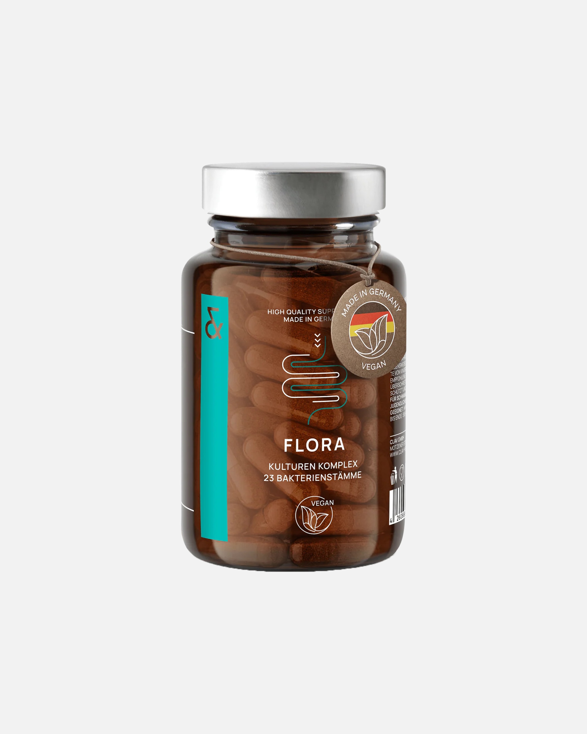 Nahrungsergänzungsmittel für Unisex CLAV N° 15 FLORA – Komplex mit Bakterienkulturen & ausgewählten Inhaltsstoffen 60 Kapseln