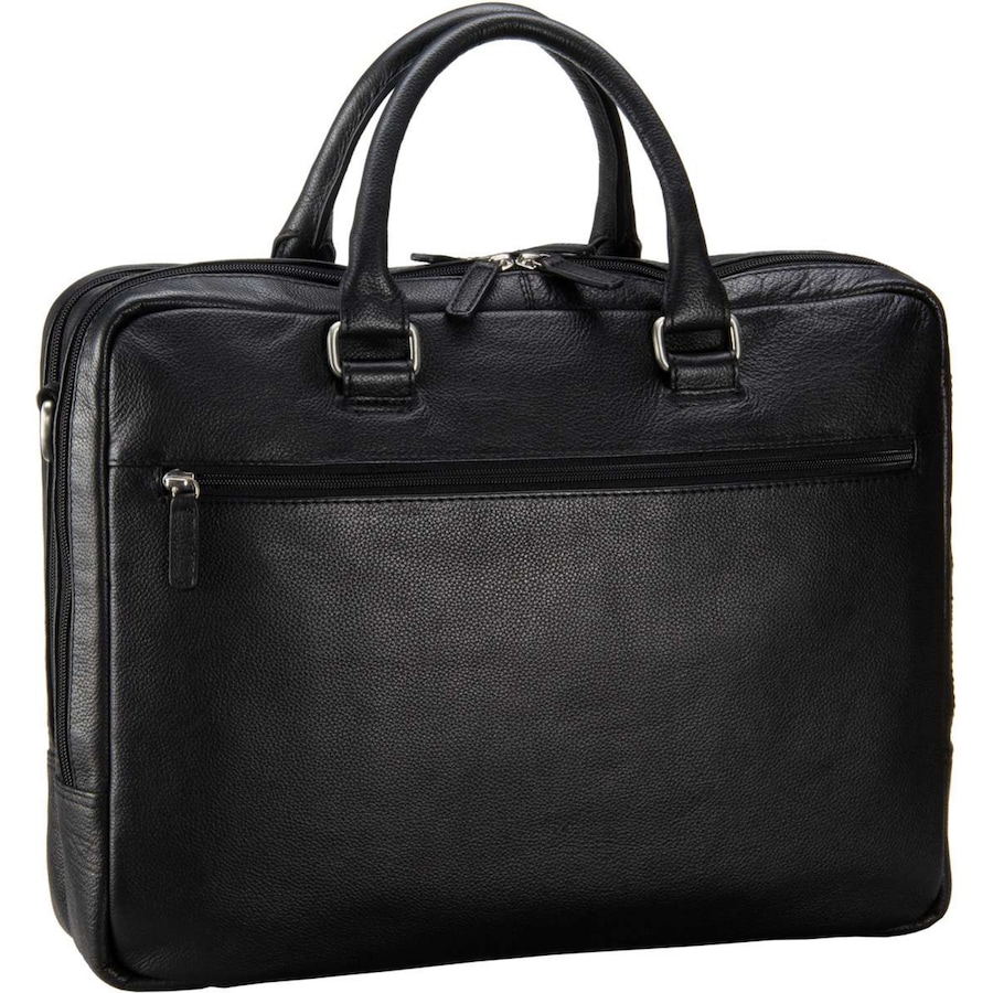 Leonhard Heyden Laptoptasche Berlin 7359 Kurzgrifftasche 2 Fächer Schwarz Herren