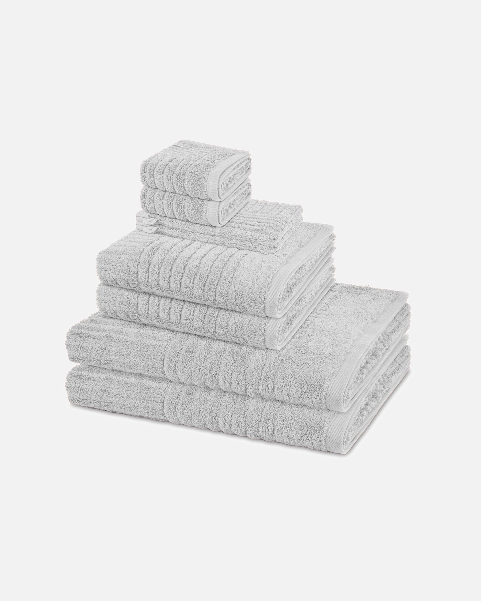 Handtuch für Unisex ROSS Handtuch-Set Carre (8-teilig) Kiesel