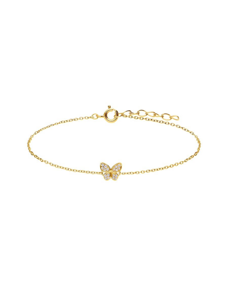 Lucardi Armband 925 Silber Gold - 19.0 Damen