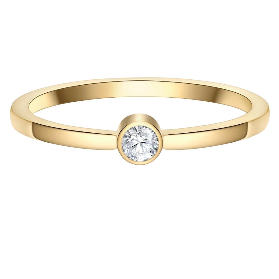 Eastside Ring aus Edelstahl in Gelbgold mit Zirkonia 54 Damen