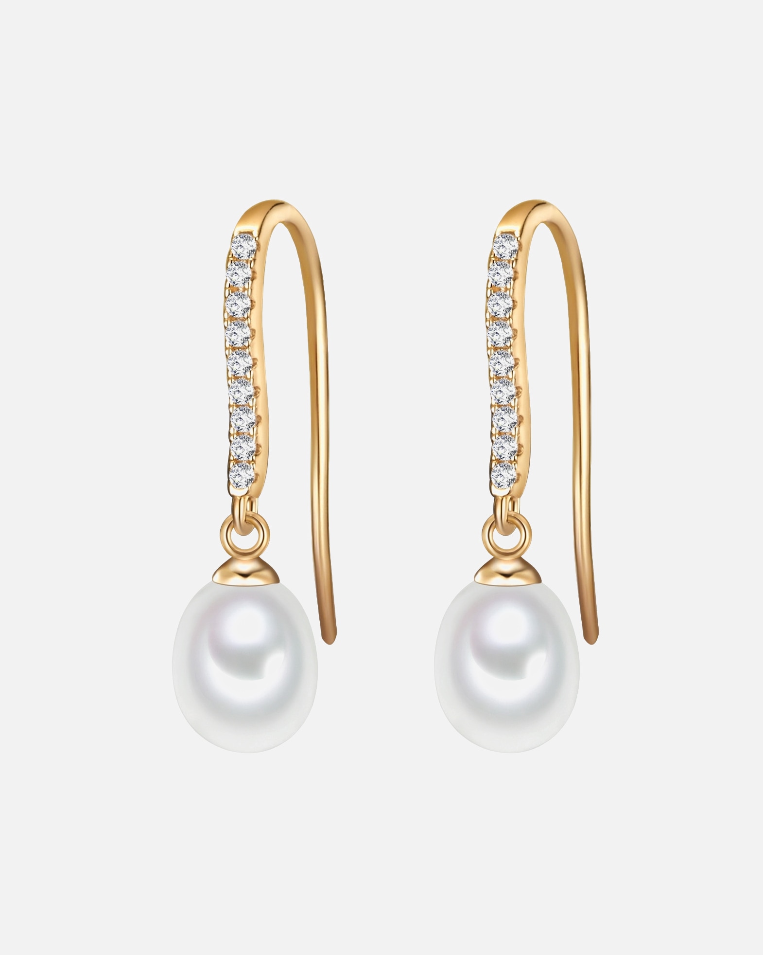 Ohrringe für Weiblich Valero Pearls Ohrhänger 925er Silber gold