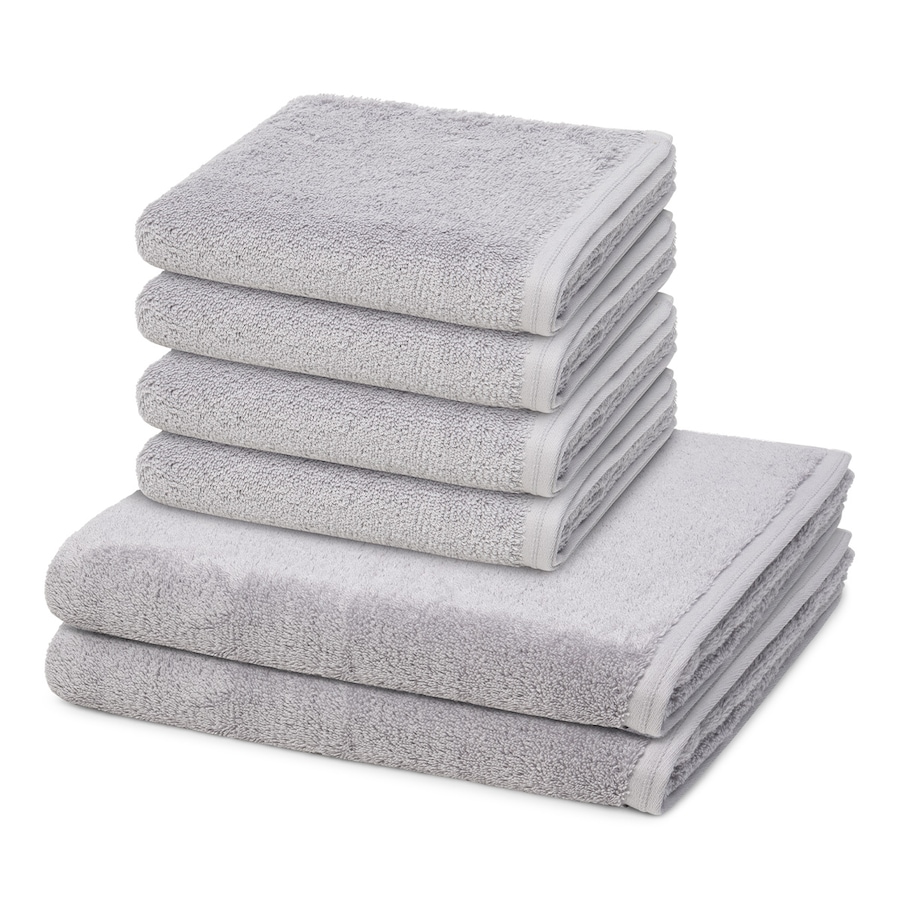 Vossen Vegan Life 6-teilig Handtuch-Set Shadow Silber