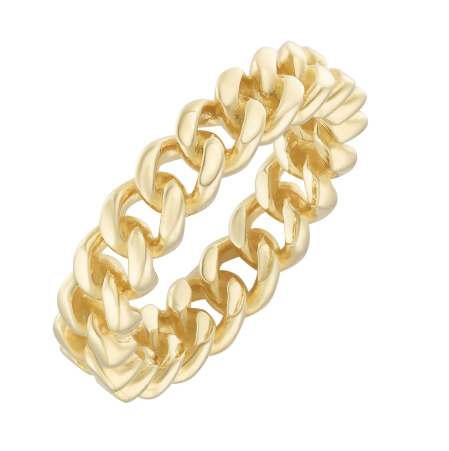 Smart Jewel Ring Panzerkettenoptik, Silber 925 58 Gold Damen