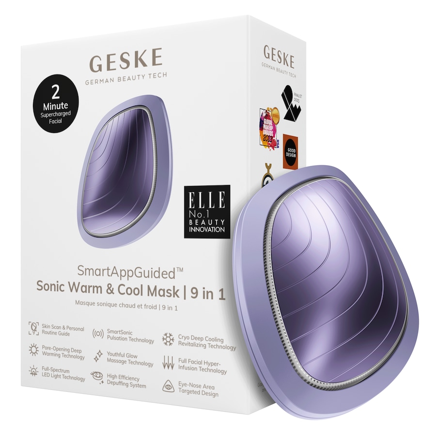 Geske SmartAppGuided Sonic Warm & Cool Mask | 9 in 1 Purple