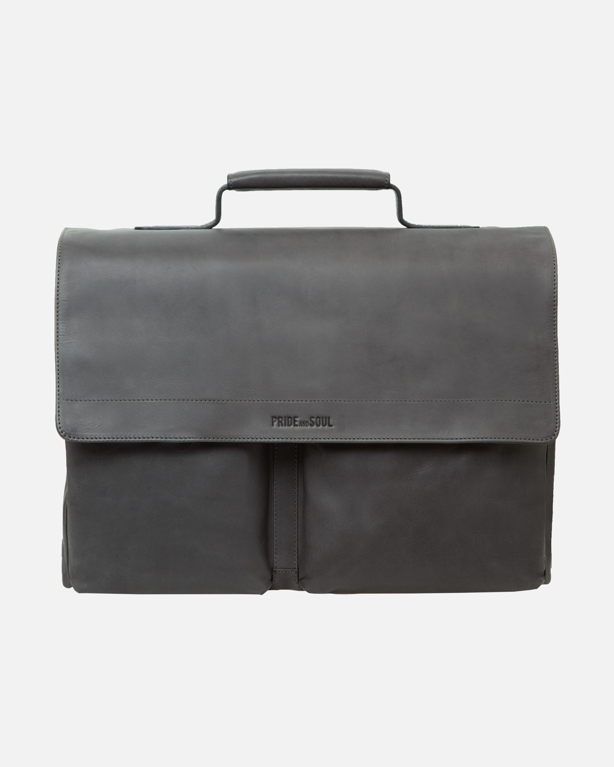 Laptoptasche für Männlich Pride and Soul District Aktentasche Messenger 37 cm Laptopfach grau