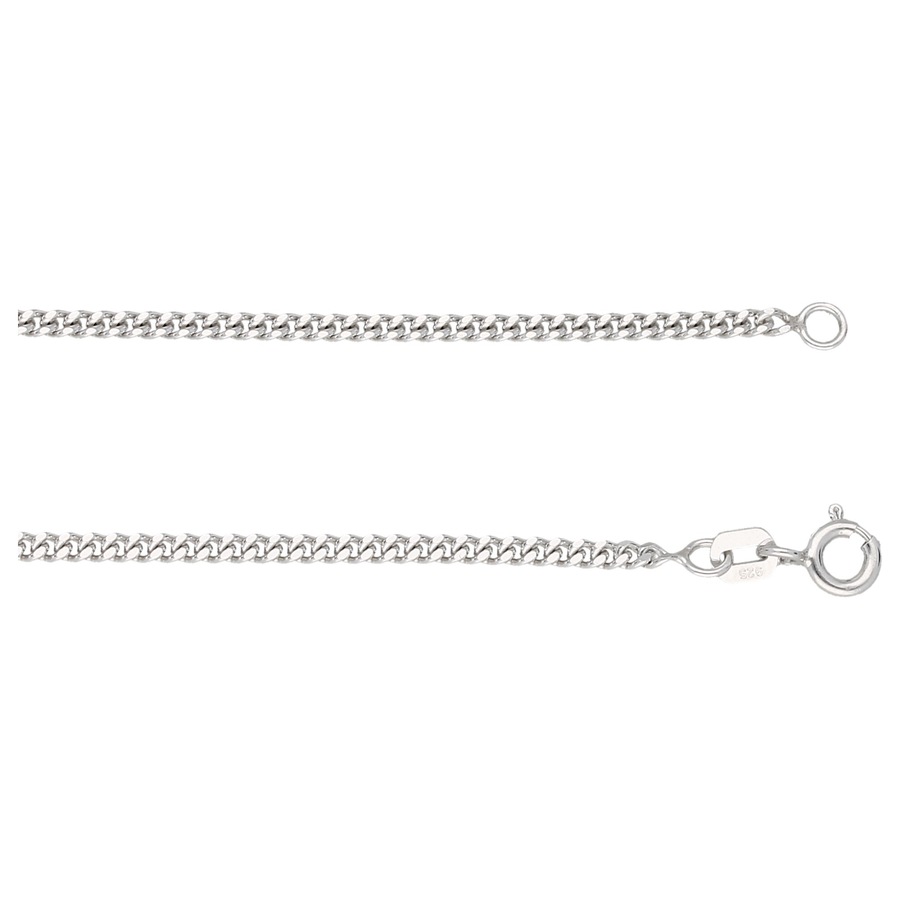 Smart Jewel Kette Panzerkette, Breite ca. 2,10 mm, Silber 925 50 cm Damen