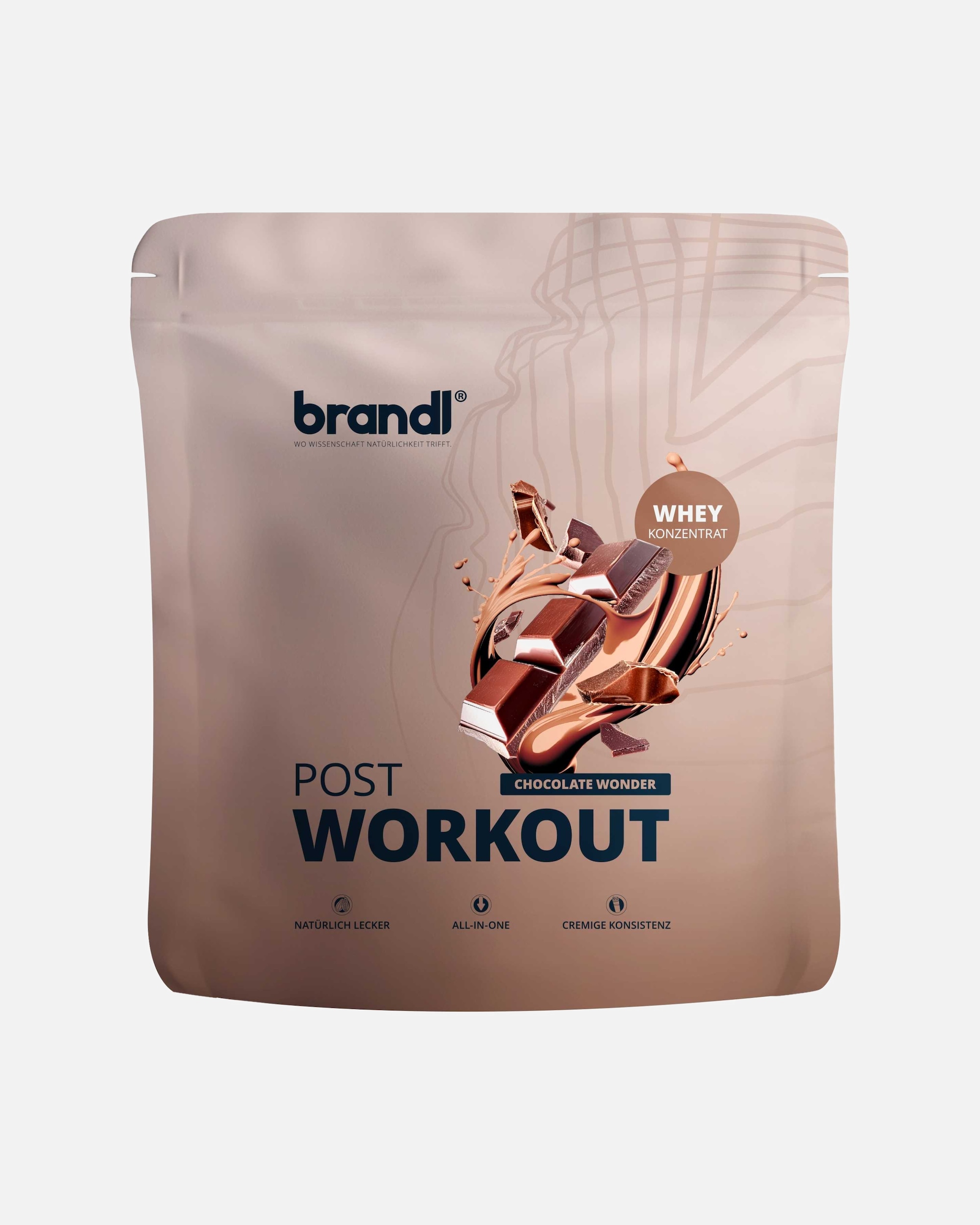 Protein & Shakes für Unisex Brandl Nutrition Protein-Pulver aus Whey All-in-One nach dem Training Schokolade
