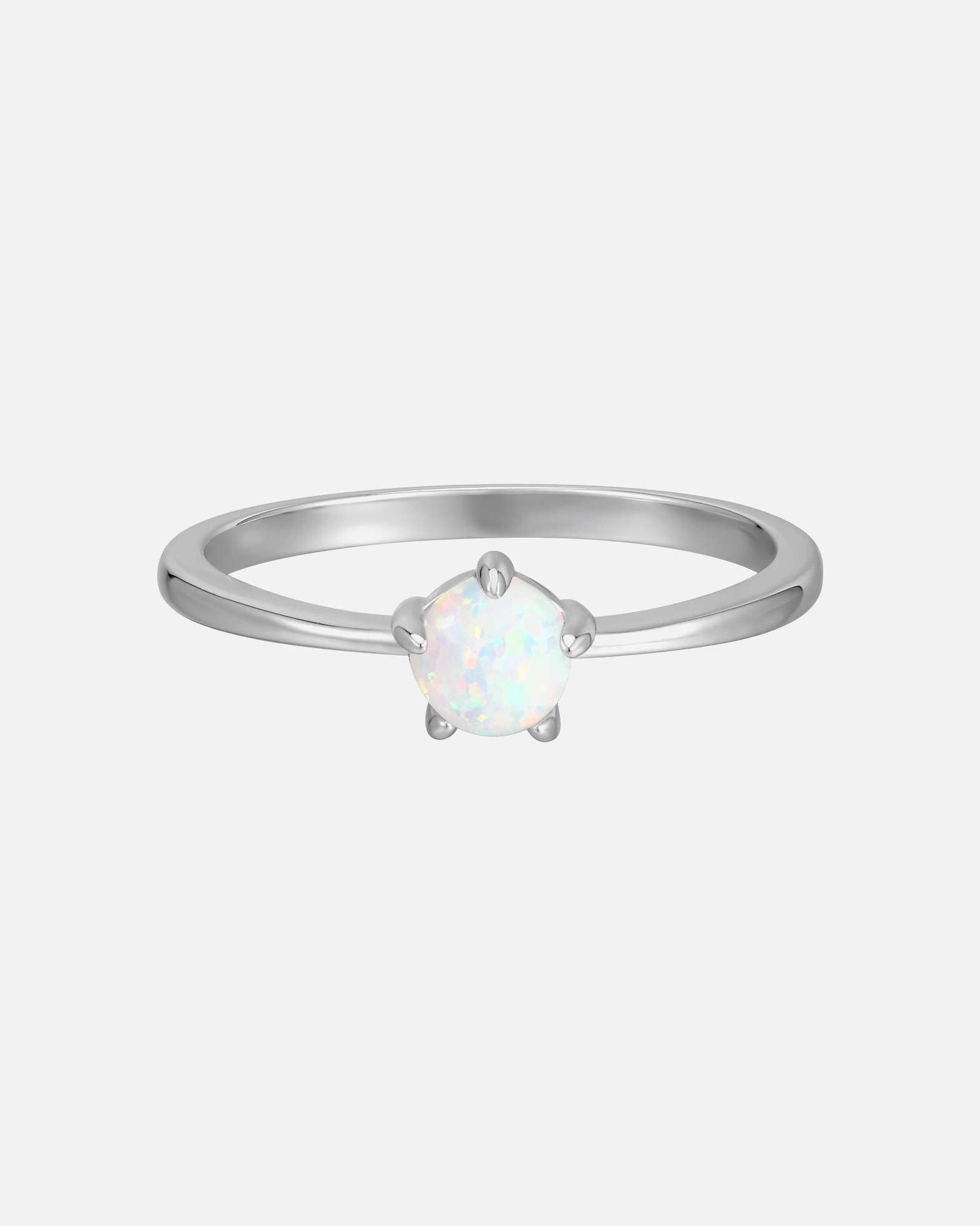Ring für Weiblich Rafaela Donata Ring aus Sterling Silber in Silber mit Opal (synth.) 56