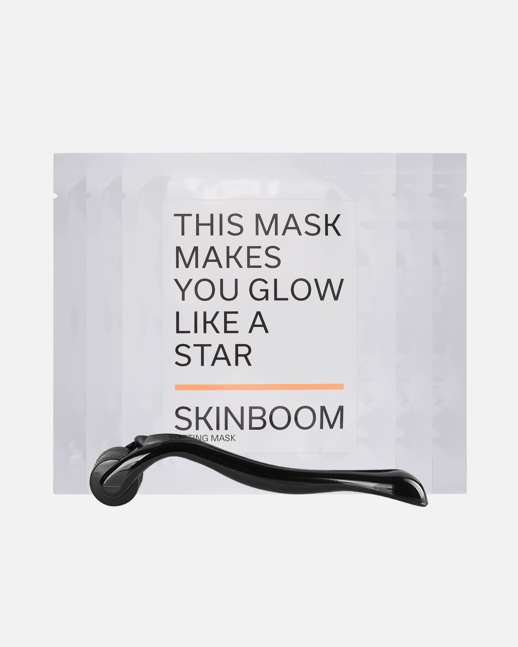 Tuchmaske für Unisex SKINBOOM Lifting Mask mit 540 Needle Dermaroller 5 Stück + Roller