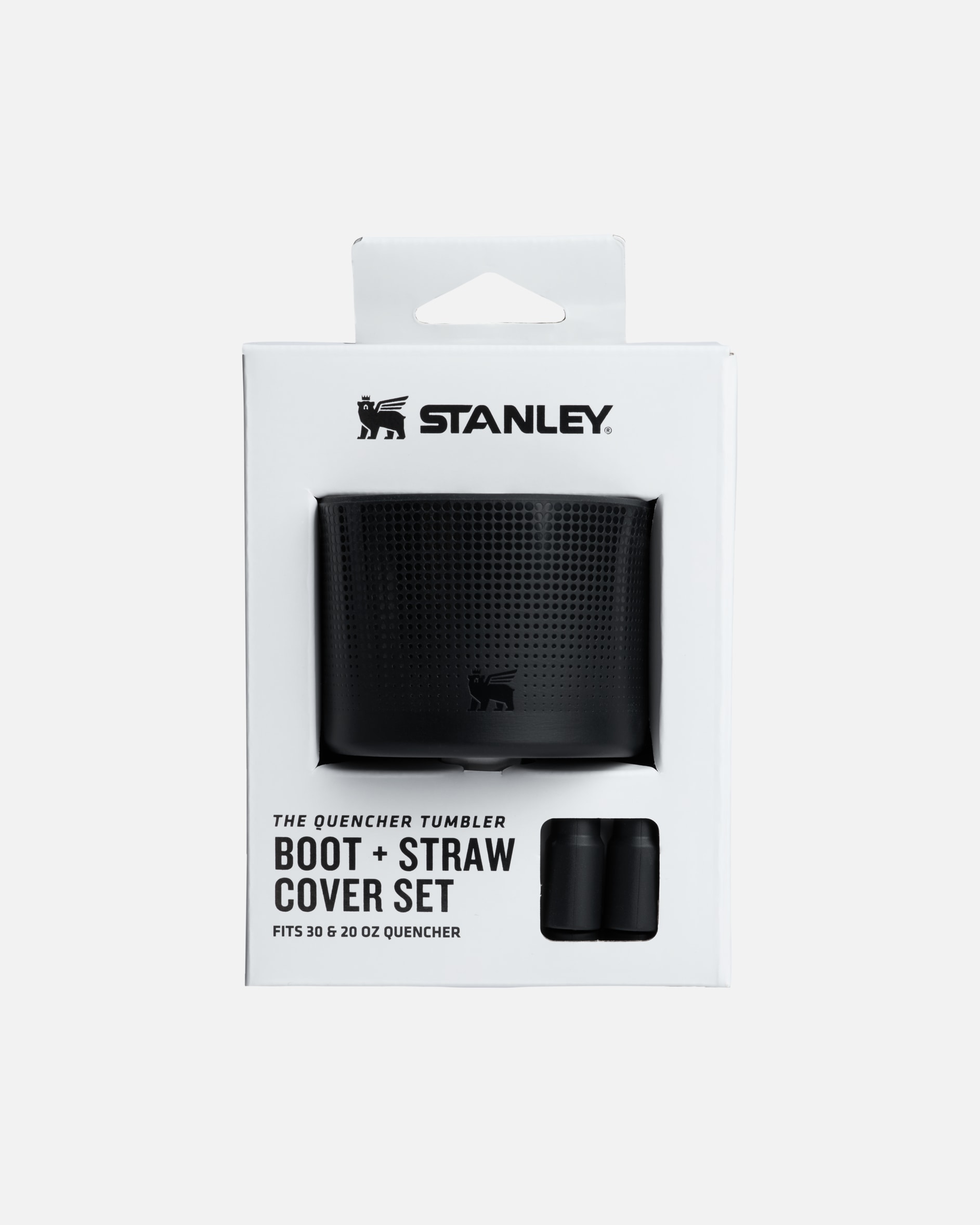 Trinkflasche für Unisex Stanley 1913 THE QUENCHER TUMBLER BOOT 0,89L & 0,59L + STRAW COVER Black 2.0