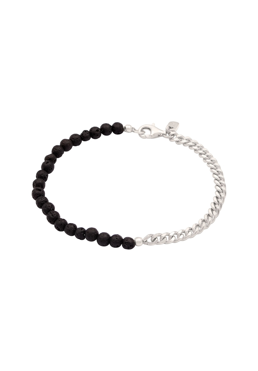 KUZZOI Panzerkette Lava Schwarz 925 Sterling Silver 23 Herren