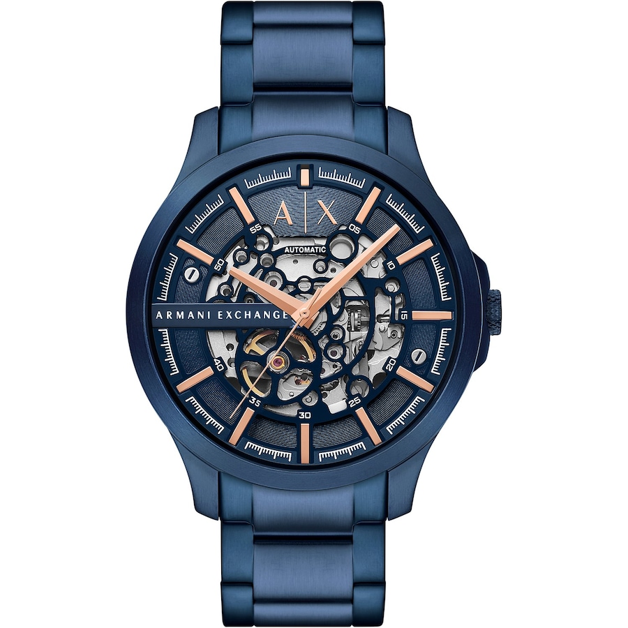 Armani Exchange Herrenuhr Edelstahl blau Herren
