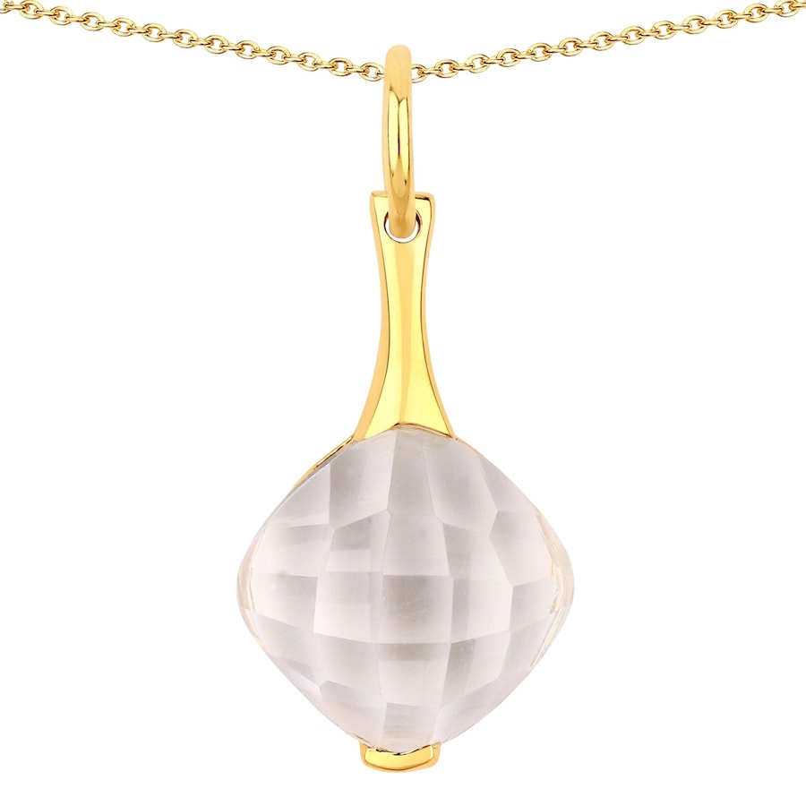 Rafaela Donata Kette Sterling Silber Kristallquarz in Gelbgold White Damen