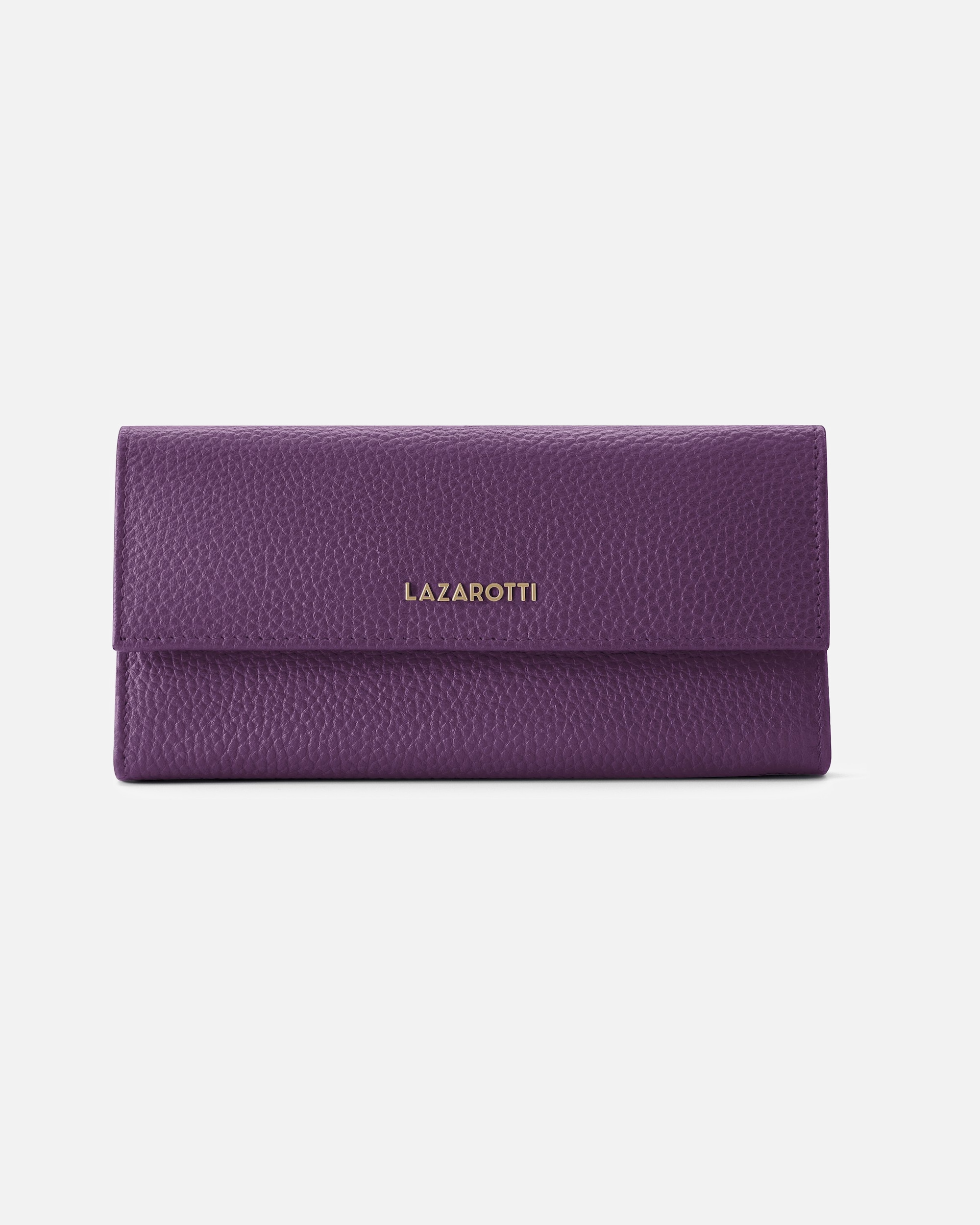 Portemonnaie für Weiblich Lazarotti Bologna Leather Damengeldbörse purple