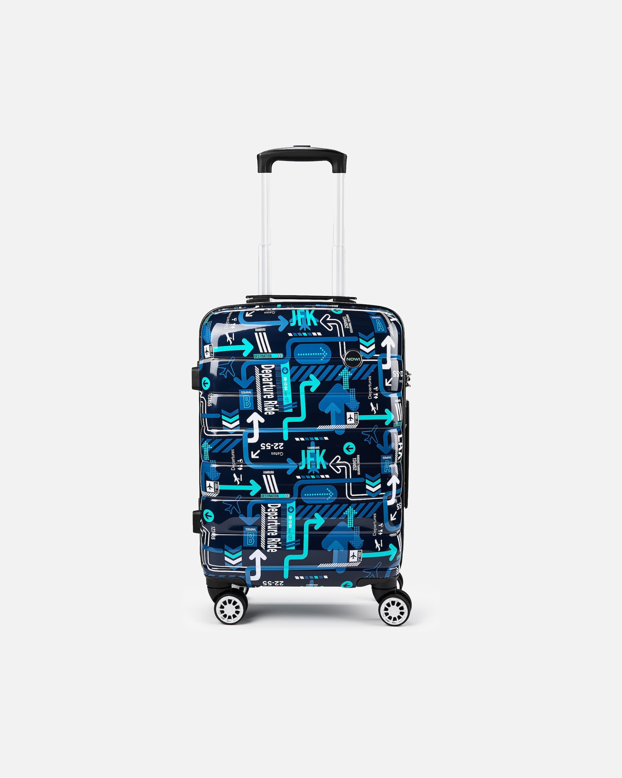 Handgepäckkoffer für Männlich NOWI 4 Rollen Kabinentrolley S 55 cm blau