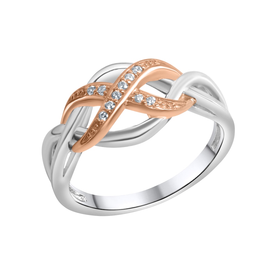 Zeeme Ring 925/- Sterling Silber Zirkonia weiß 054 (17,2) Damen