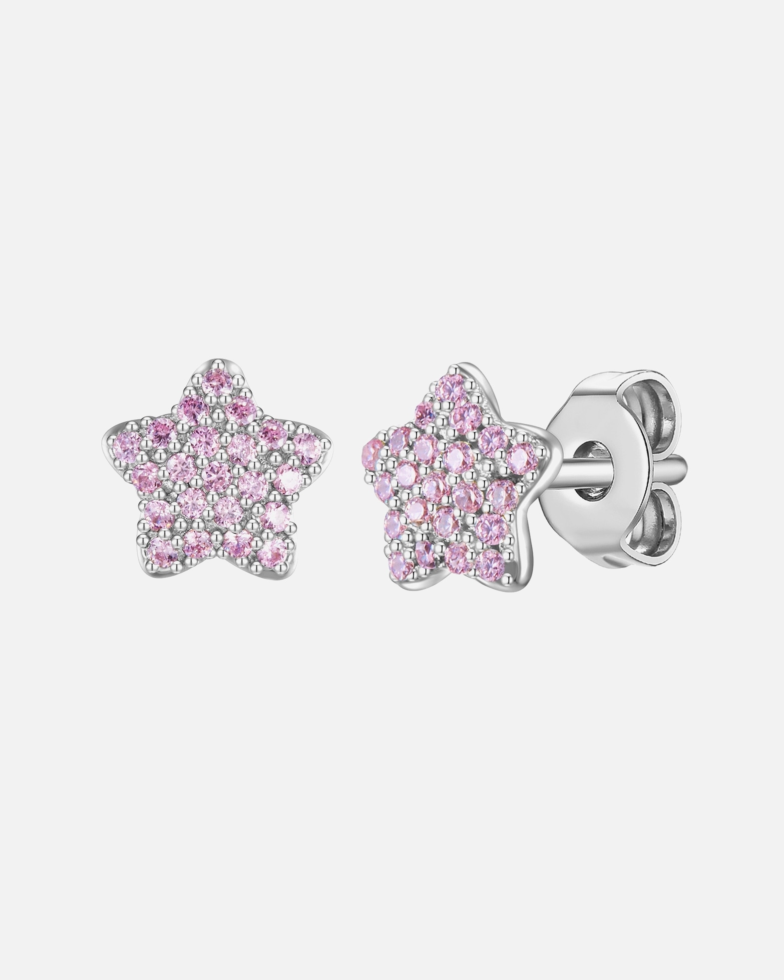 Ohrringe für Weiblich Glanzstücke München Ohrstecker Stern Sterling Silber Zirkonia in Silber 6,4 mm