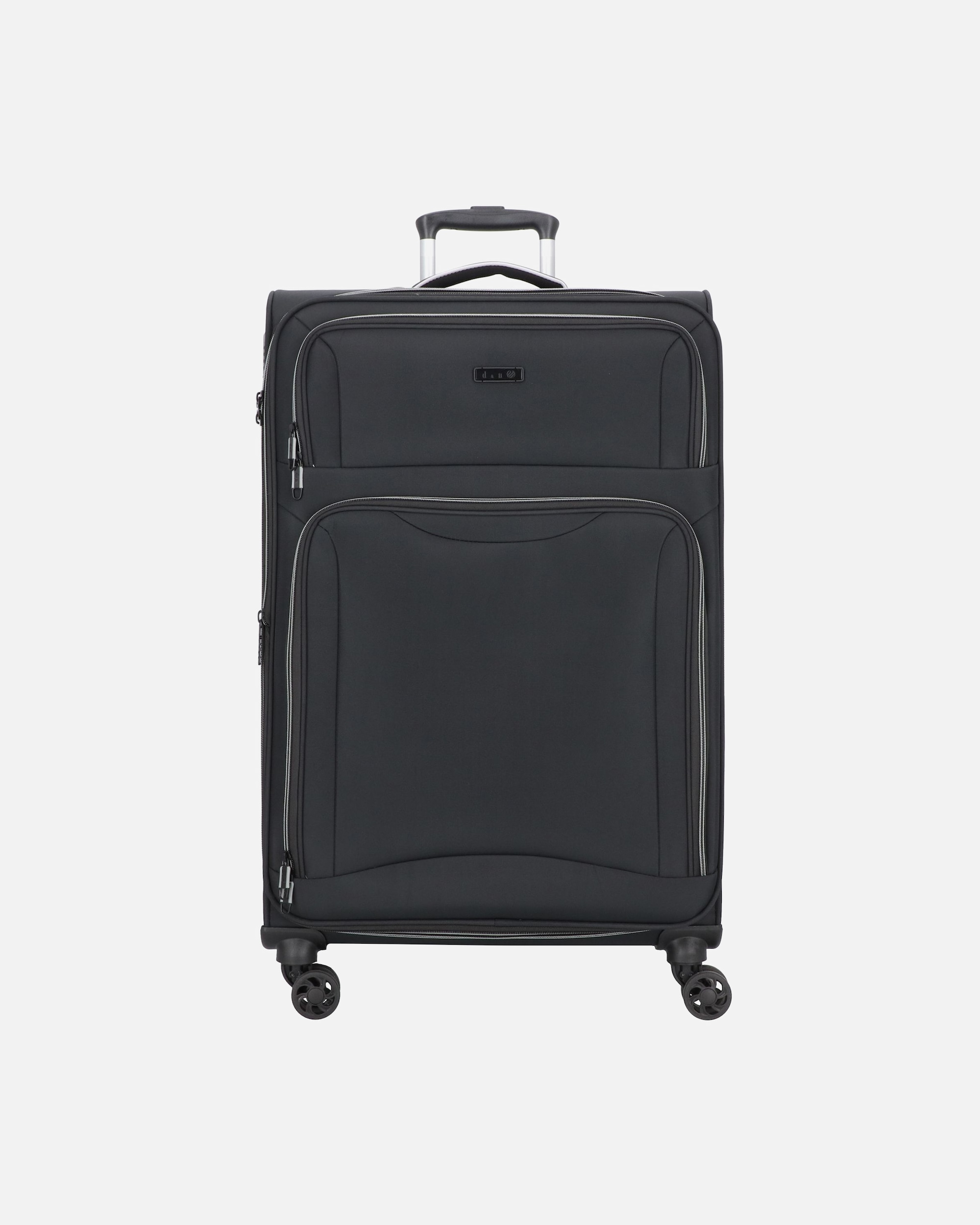 Koffer für Männlich d & n Travel Line 9204 4 Rollen Trolley L 76 cm mit Dehnfalte schwarz