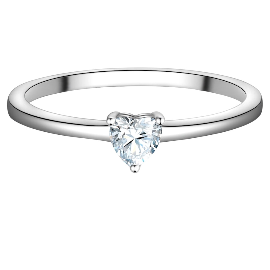 Trilani Ring Herz aus Sterling Silber in silber mit Zirkonia 60 Damen
