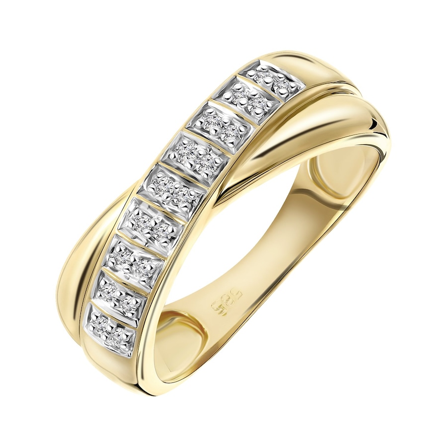 Lucardi Ringe 585 Gold - goldfarbig 49mm Damen